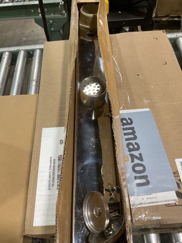 Photo 1 of ***HAS SCRATCHES & MISSING ASSEMBLY PIECES*** 3iGoods Linear Shower Drain 24 Inch, Long Floor Drain, 304 Stainless Steel, Fast Drainage Speed, Equipped with A Filter for Debris and Hair, Plain Drain Cover