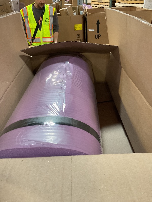 Photo 1 of **MINOR DAMAGE CUTS FROM BOX CUTTER ** BalanceFrom Yoga Mat, 1 Inch Extra Thick High Density Exercise Mat, Anti-Tear Exercise Yoga Mat with Carrying Strap, Suitable for Various Yoga Exercises, Deep Wine