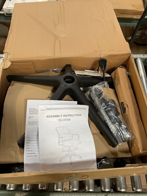 Photo 1 of **DIRTY/ Scratches ** BestOffice Drafting Chair Tall Office Chair Adjustable Swivel Rolling Mesh Height with Lumbar Support Arms Footrest Mid Back for Adults Standing Desk Drafting Stool(Black)