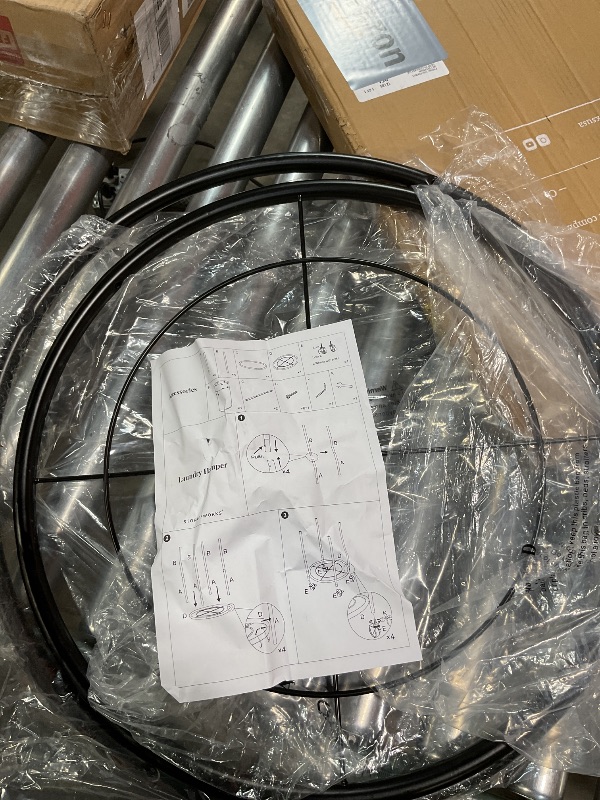 Photo 1 of **MISSING ASSEMBLY HARDWARE TOOLS** StorageWorks 170L Rolling Laundry Basket, Clothes Hamper with Wheels, Round Clothing Cart with Steel Frame and Removable Bag, 4 Casters and 2 Brakes, Beige, 1-Pack