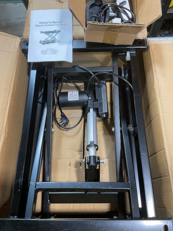 Photo 1 of **SCRATCHES** Electric Lift Table 220 lbs Capacity, 8.3-22.8 in Height Adjustable Lifting Platform with Wired/Wireless Remote,Single Scissor Lift Table,for Working Platform,Computer Desk, Material Handling