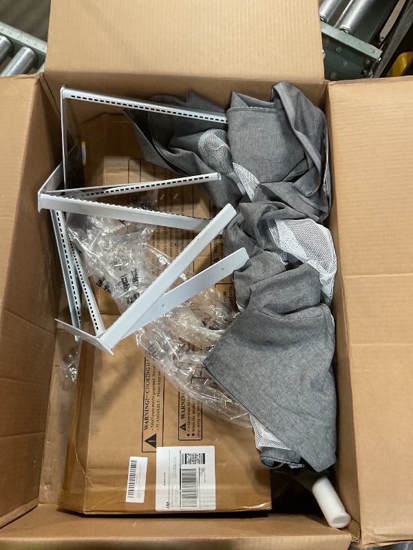 Photo 1 of **MINOR RUST ** PNXDFC 3-Piece Full Size Bed Rails for Toddlers, with Headboard Rod -Height Adjustable Baby' Safety Bed Rails Guard for Full Size Bed(3Pack 74.8"x74.8"x54"-Gray)