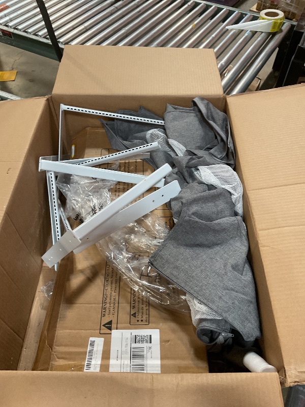 Photo 1 of **MINOR RUST ** PNXDFC 3-Piece Full Size Bed Rails for Toddlers, with Headboard Rod -Height Adjustable Baby' Safety Bed Rails Guard for Full Size Bed(3Pack 74.8"x74.8"x54"-Gray)