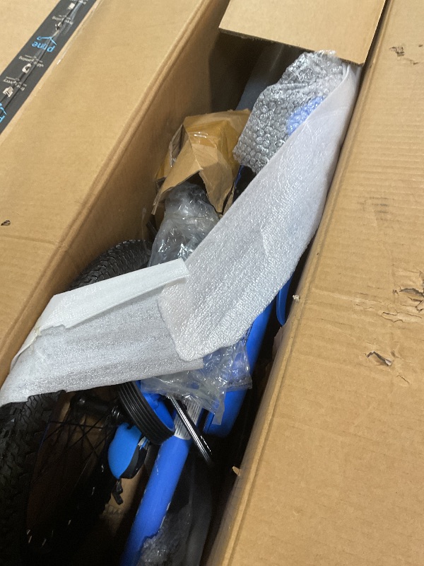 Photo 1 of ** PARTS ONLY** VEVOR Kids Bike, 18 Inches BMX Style Children Bicycle, Rider Height 3.61 ft - 4.59 ft, Training Wheels Included, Sturdy and Easy to Assemble, Toddler Bike for Boys & Girls Learning to Ride, Blue