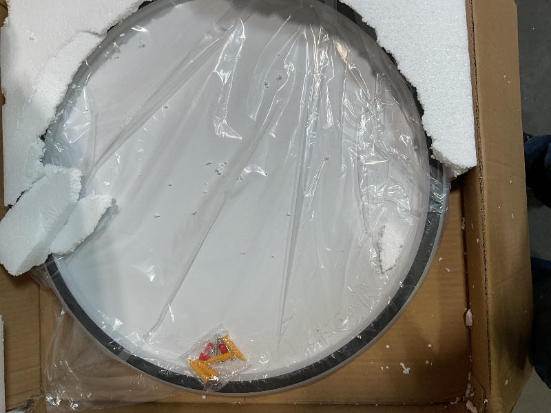 Photo 1 of 19.68 Inch Flush Mount Ceiling Light, 40-60W Round LED Ceiling Light Fixtures, Thin Modern Ceiling Lamp, Close to Ceiling Lights for Bedroom, Kitchen, Living Room, 3 Color Temperature Selectable