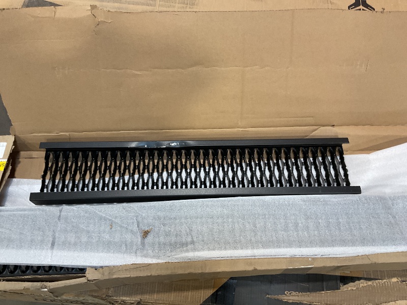Photo 1 of **EACH RUNNING BOARD IS DAMAGED-SEEN IN PHOTOS**LUVERNE 415100-400744 Grip Step Black Aluminum 98-Inch, 36-Inch Van Running Boards, Select Dodge, Freightliner, Mercedes-Benz Sprinter 2500, 3500