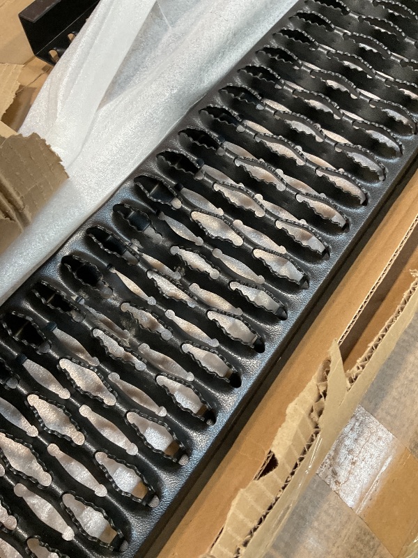 Photo 1 of **EACH RUNNING BOARD IS DAMAGED-SEEN IN PHOTOS**LUVERNE 415100-400744 Grip Step Black Aluminum 98-Inch, 36-Inch Van Running Boards, Select Dodge, Freightliner, Mercedes-Benz Sprinter 2500, 3500