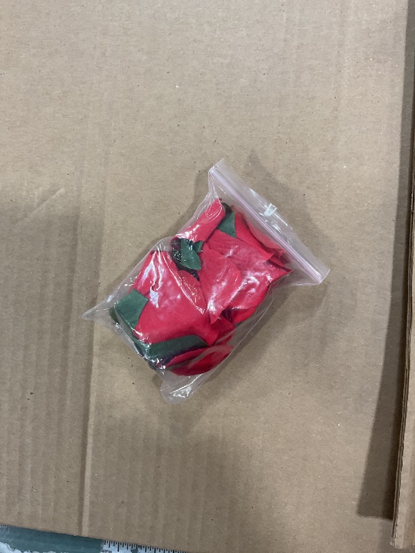 Photo 1 of 2 Pack Red Rose Hair Clips with Leaves Rose Fabric Pin Brooch Mexican Flowers for Hair Cute Handmade Floral Accessories for Hawaii Wedding Decoration