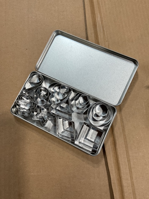 Photo 1 of 30Pcs Mini Cookie Cutters Set- Heart Star Flower Round Square Hexagon Oval Diamond - Small Stainless Steel Cookie Cutters - Polymer Clay Cutters Mini Fruit Cutter Small Biscuit Cutters