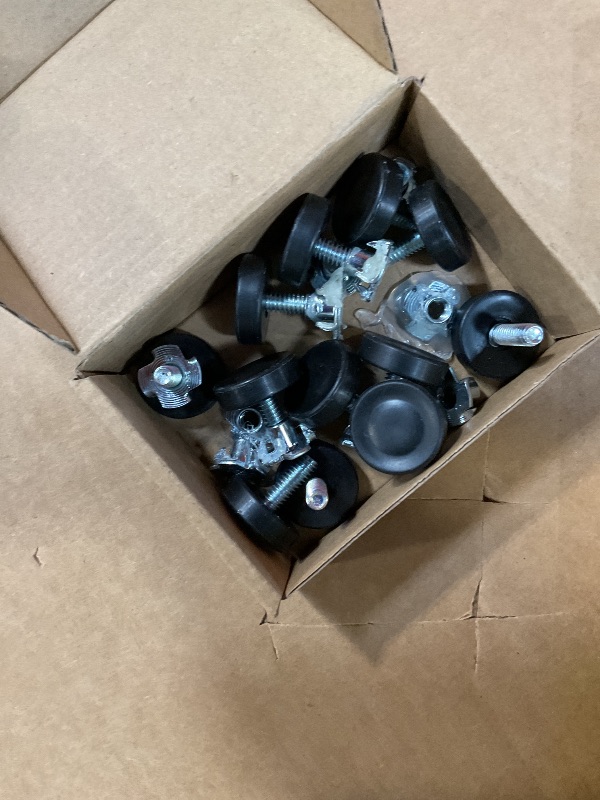 Photo 1 of 1/4" Furniture Leveling Feet, 12 PCS Adjustable Furniture Levelers with T-Nuts, Thread Leveling Feet Screw-in for Table, Chairs, Cabinet, Stool Legs