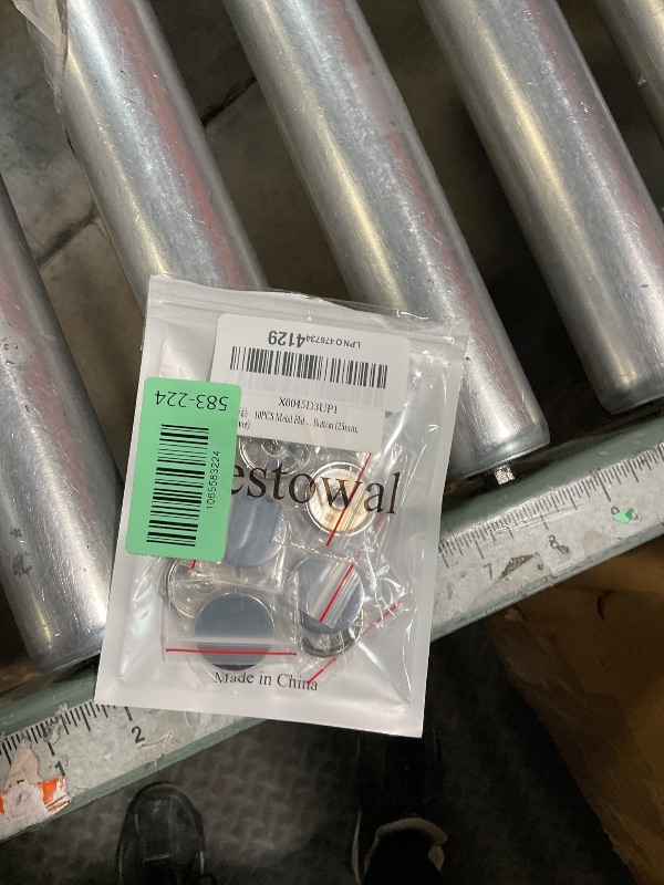 Photo 1 of 10PCS Metal Flat Button Women's Suit Woolen Coat Jacket Shirt Trousers Round Shaped Sewing Button (25mm, Silver)