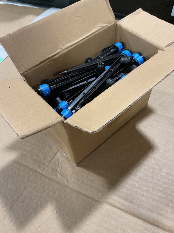 Photo 1 of Drip Irrigation Sprayer Emitters for 1/4" Irrigation Tubing,Adjustable Water Flow Irrigation Misting Emitters Irrigation Drippers,3 Style Drip Micro Sprinkler Nozzles for Garden Water System