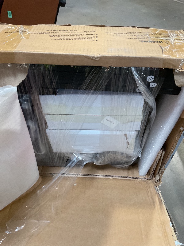 Photo 1 of **SELLING FOR PARTS AS PARTIAL SET. ONE BOX OF TWO**Twin XL over Twin XL Bunk Bed with Storage Drawers and Shelves, Metal Bunk Beds with Lights and USB Ports, Convertible Lower Bunkbed for Guests, Bedroom, Dorms, Multi-function and Noise-free, Black