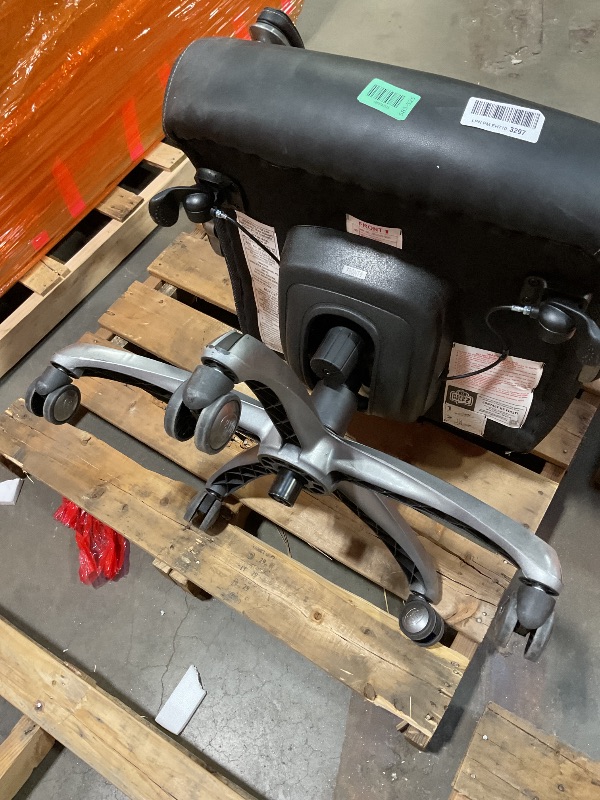 Photo 1 of **DIRT**Serta Jackson Big and Tall Executive Home Office Chair with Smart Layers Technology, Wide Seat Cushion, Modern Comfy DeskChairs with Rolling Swivel Wheels, Bonded Leather, Black