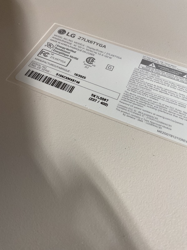 Photo 1 of **COULD NOT GET BASE TO CONNECT**LG 27-Inch StanbyME 2 with Folio Cover, Portable Touch Screen, Dolby Vision, HDR10, Filmmaker Mode, Built-in Battery, Full Swivel Rotation (27LX6TYGA, 2025)