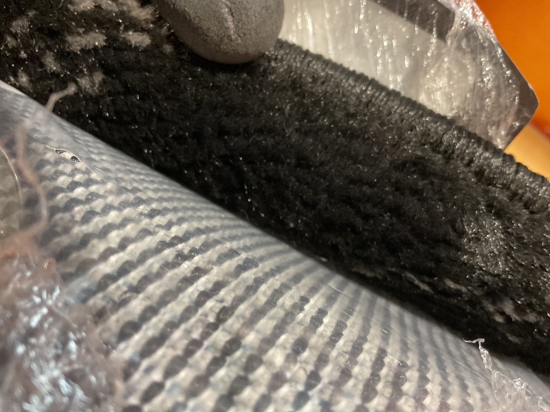 Photo 1 of **DIRT**Rugshop Bohemian Stripe Stain Resistant High Traffic Living Room Kitchen Bedroom Dining Home Office Round Area Rug 8' Black