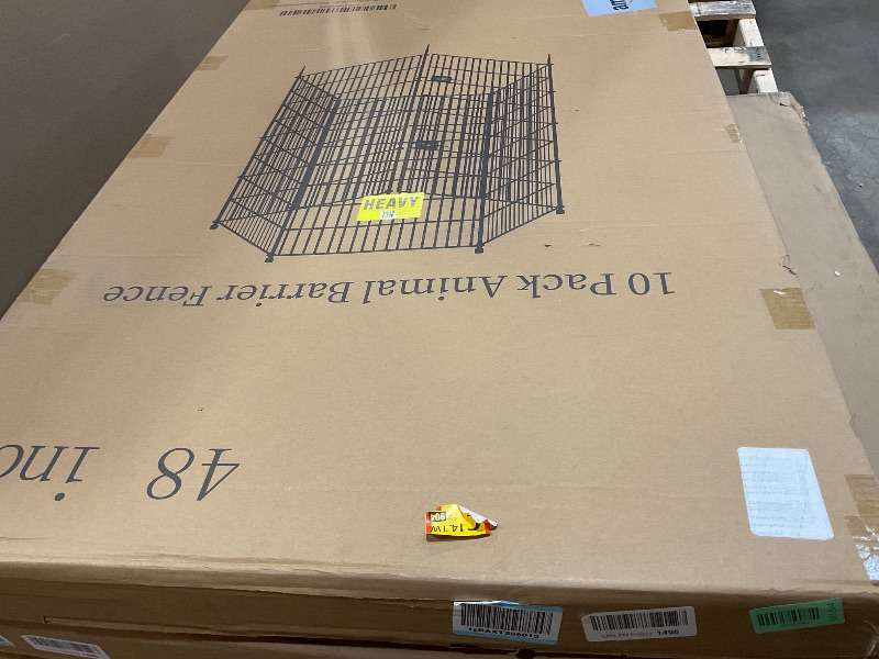 Photo 1 of 10 Panels No Dig Decorative Outdoor Garden Fence with Gate for Yard, 48 in(H) X 26.25ft(L) Animal Barrier Fencing Rustproof Metal Wire Panel Border for Dog, Rabbits, and Patio Temporary Ground Stakes