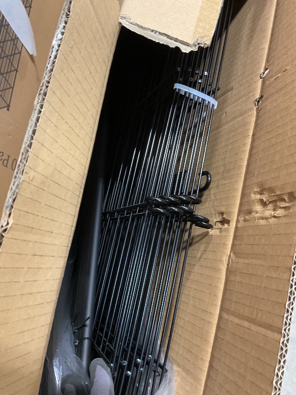 Photo 1 of 10 Panels No Dig Decorative Outdoor Garden Fence with Gate for Yard, 48 in(H) X 26.25ft(L) Animal Barrier Fencing Rustproof Metal Wire Panel Border for Dog, Rabbits, and Patio Temporary Ground Stakes