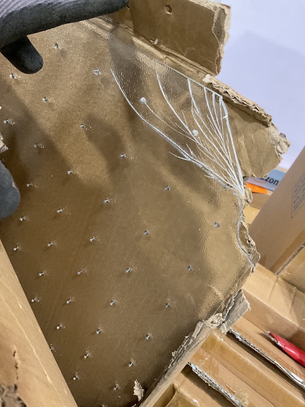 Photo 1 of **CORNER DAMAGE**Kuyal Office Chair Mat for Carpet, 40x48 Clear Heavy Duty Computer Chair Mat, Under Desk Protector Carpeted Floors Mat, Easy Chair Movement,Ship Flat