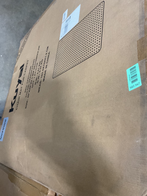 Photo 1 of **CORNER DAMAGE**Kuyal Office Chair Mat for Carpet, 40x48 Clear Heavy Duty Computer Chair Mat, Under Desk Protector Carpeted Floors Mat, Easy Chair Movement,Ship Flat