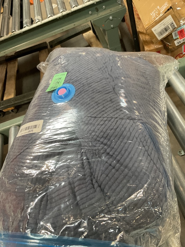 Photo 1 of **DIRT**RRPAHWTV Reading Pillow for Bed with High Arm Rests,Back Support Pillow for Sitting Up in Bed with Shredded Memory Foam for Reading, TV, Gaming or Relaxing on Floor?Dark Blue, Small?