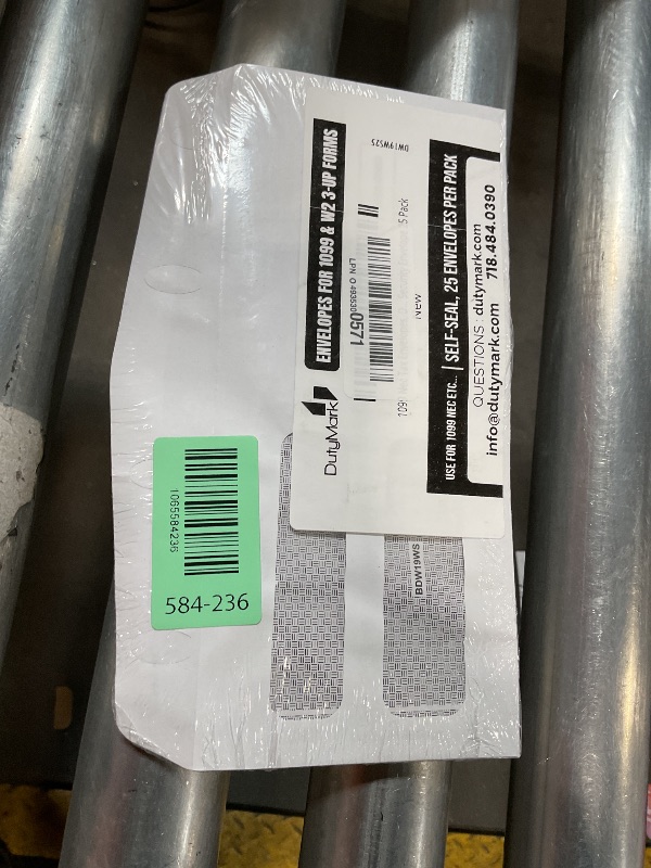 View 2 of 1099 Nec Envelopes 2025 Self Seal, Designed for 1099 3 UP NEC Tax Forms, 3 13/16’’ x 8 7/8’’ Double-Window, Security tinted, 25 Pack 1099 Envelpes