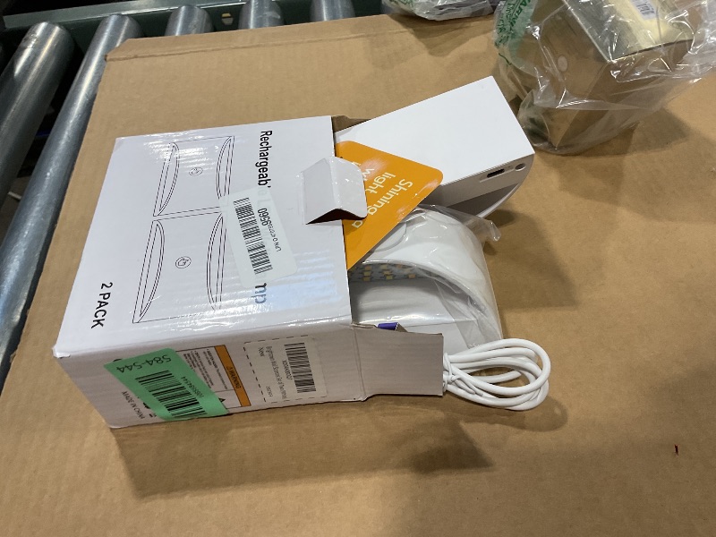 Photo 1 of ***PARTIAL SET/ MISSING REMOTE*** Brightown Battery Powered Wall Sconces Set of Two, Rechargeable Magnetic Wall Sconce with Remote Control, 3 Colors Wireless Up and Down Wall Mount Light for Hallway Bedroom Bedside Living Room(White)