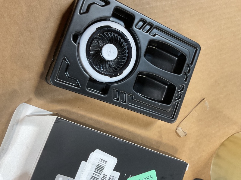 Photo 1 of *FOR PARTS ONLY* Black Shark FunCooler 5 Magnetic Cell Phone Cooler for Gaming, Portable Mobile Phone Cooling Fan with RGB Light, Cellphone Radiator for iPhone Magnetic Series/Android/Tablet/iPad (White)