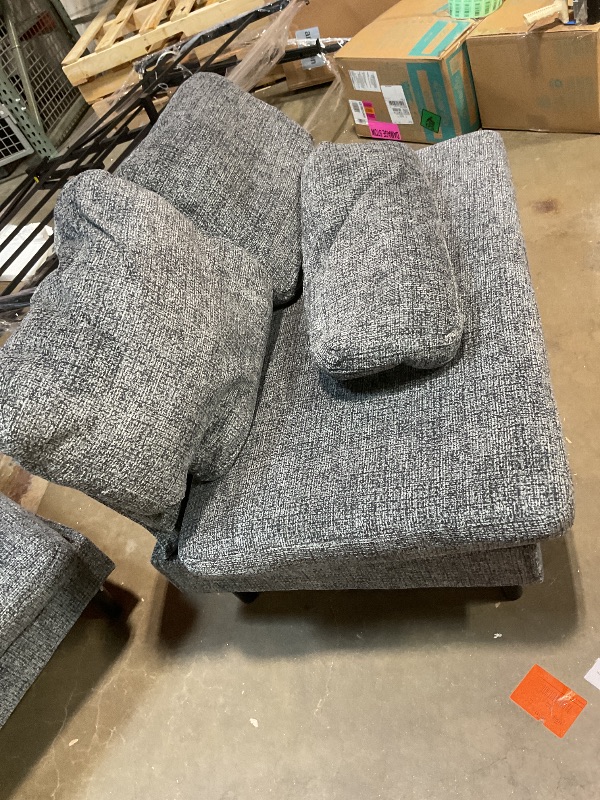 Photo 1 of **DIRT FROM TRANSPORT **DUMOS Sectional Couches for Living Room, U Shaped Couch with Double Chaise Lounge, Modern Chenille Fabric 4-Seat Couch with Removable Pillows for Apartment/Small Space, Grey