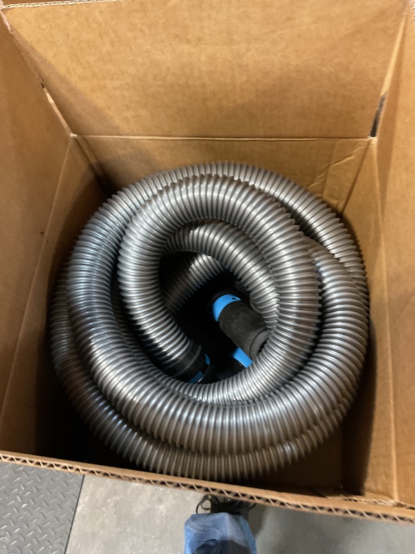 Photo 1 of 1 1/4 Inch x 17 Feet Dust Collection Hose Kit for Home and Shop Vacuums System with 5 Adapters of Woodworking Power Tool and Sander, Compatible with Multi-Brands, Silver Gray Vacuum Hose