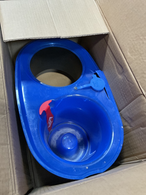 Photo 1 of *** CRACKS, MISSING BOTTOM USED MOP STAIN **** O-Cedar RinseClean Spin Mop & Bucket System + 2 Extra Mop Heads| Clean with Water | Removes 99% of Bacteria