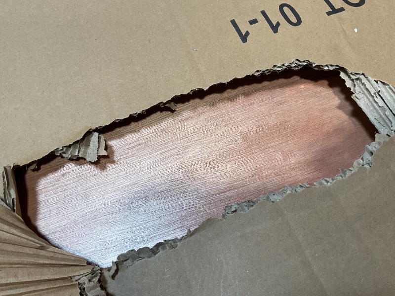 Photo 1 of **SCRAPE DAMAGE ON CORNERS**Flash Furniture Fielder 8' Rectangular All-Occasion Wood Folding Event Table, Foldable Portable Banquet Table with Wooden Top, Natural/Black