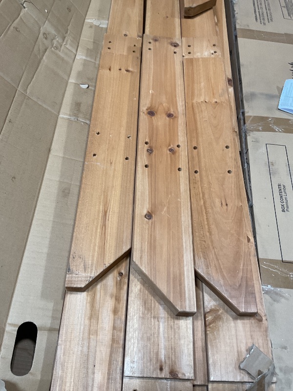 Photo 1 of **4 BOXES.  SCRAPE DAMAGE**Backyard Discovery Beaumont 16' x 12' Traditional Cedar Wood Pergola Kit with Trellis Roof, All-Season Durability, High-Wind Rating, PowerPort, Shade for Outdoor Patio, Deck, Garden, and Entertaining