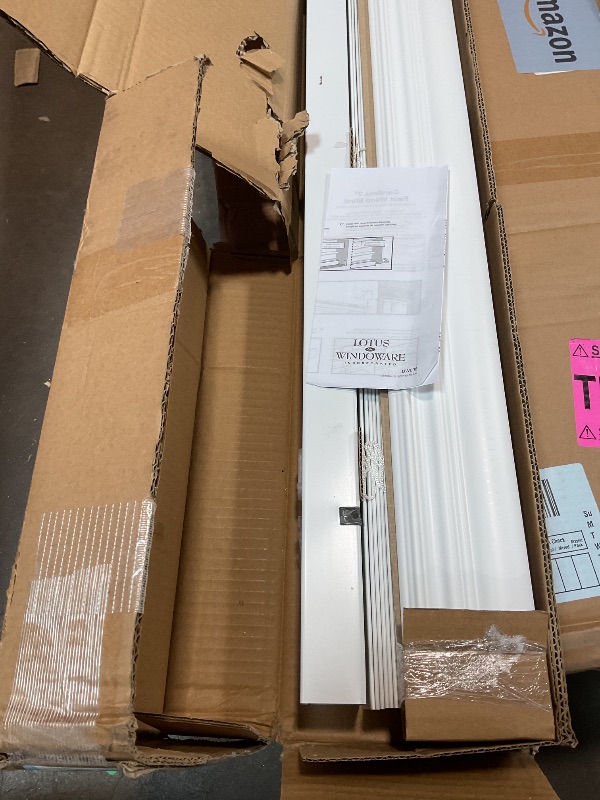 Photo 1 of **DIRT**Lotus & Windoware Cordless, 2 Inch Faux Wood Blind, 70" Wide x 48" Long, Window Blinds, Blinds & Shades, Blinds for Indoor Windows, Smooth, Bright White - 70" x 48",Bright White