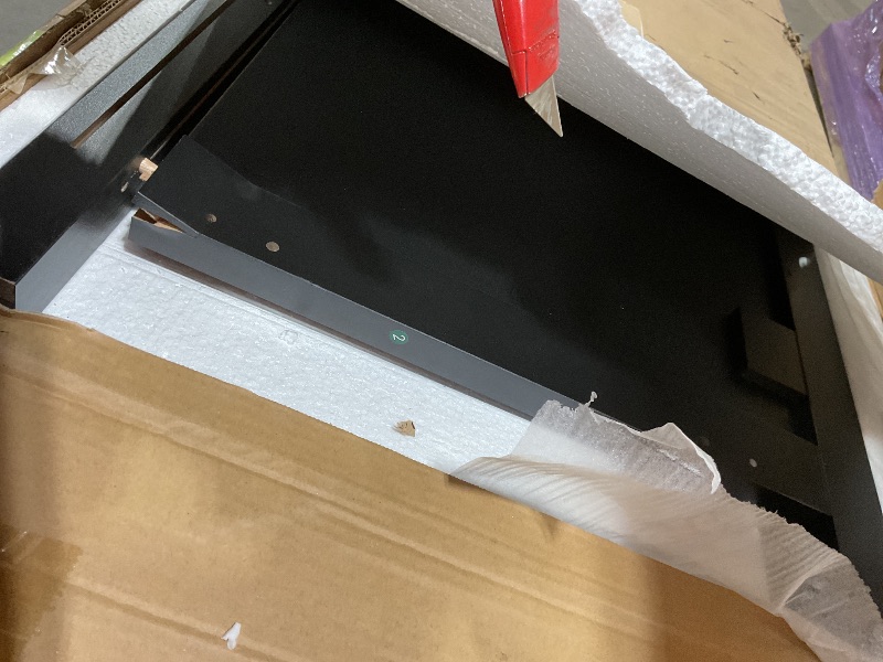 Photo 1 of **MINOR DAMAGE TO BASE PIECE**kepptory Farmhouse 55-75 Gallon Fish Tank Stand with Power Outlet, Aquarium Stand with 2 Drawers and Adjustable Shelves, Heavy Duty Reptile Tank Stand for 2 Fish Tank/Turtle Tank/Reptile Terrarium