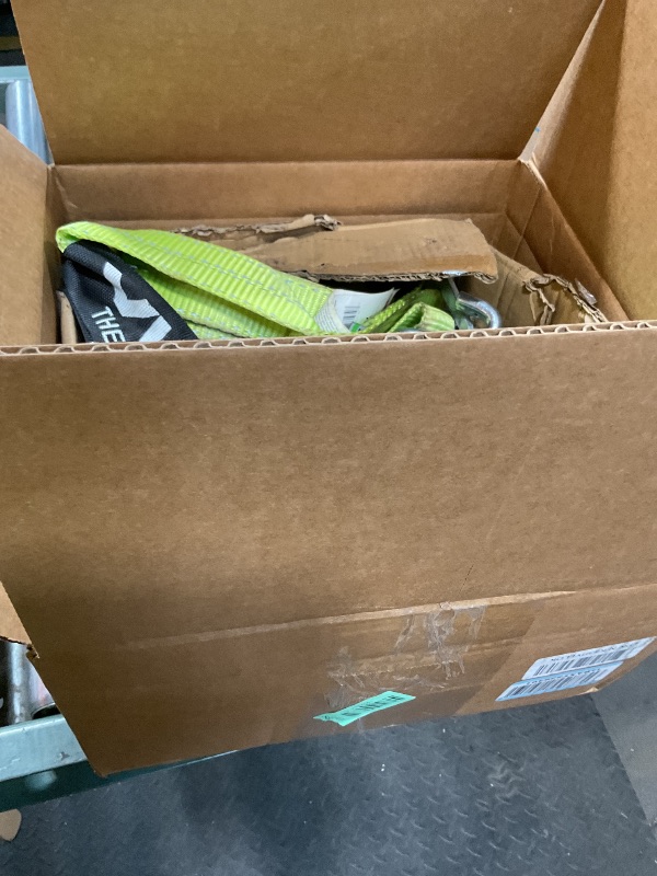 Photo 1 of **DIRT**Vulcan Complete Axle Tie Down Kit - High-Viz - Includes 4x 22" & 36" Axle Straps, 4x 15' Wire J Hook Ratchet Straps