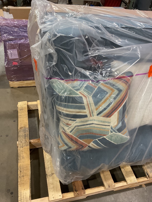 Photo 1 of **MINOR DAMAGE TO BASE FRAME**Signature Design by Ashley Cashton Casual Sofa for Living Room, Blue