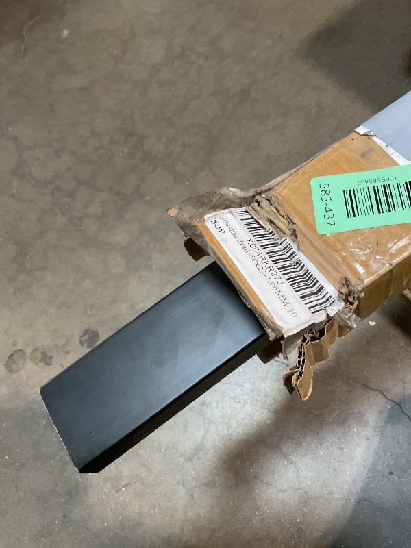 Photo 1 of **RAIL ONLY. SCRAPES. DENT**Zylorix 1Pack 10FT Stainless Steel T304 Black Handrail, 2" W x 1" H Rectangular Cuttable Handrail with End Cap Screw, Flat Top Rail for Indoor Outdoor Deck Stair Cable Railing System Post Kit