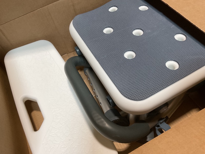 Photo 1 of **SCRATCHES**Shower Chair for Seniors with Arms and Back, HSA/FSA Eligible, Shower Seats for Adults Inside Shower, Enhance Non-Slip Feet Shower Chairs for Elderly and Disabled, Bath Chairs for Seniors for Bathtub