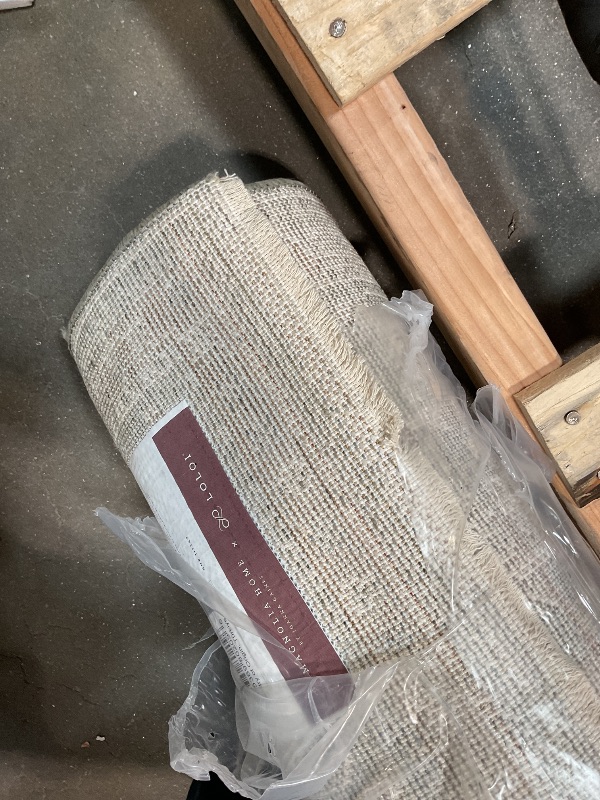 View 4 of **DIRT**Loloi Magnolia Home by Joanna Gaines Junie Collection JUE-02 Moss/Natural 5'-3" x 7'-6", .38" Pile Height, Area Rug