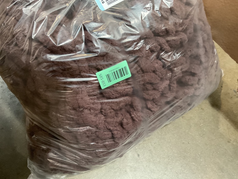 Photo 1 of **DIRT FROM TRANSPORT **Bigacogo Chunky Knit Throw Blanket for Couch, 51x63 inches, 100% Hand Knitted with Thick Jumbo Chenille Yarn, Cozy Soft Large Rope Knot Cable Crochet Blankets for Sofa Bed Living Room, Chocolate