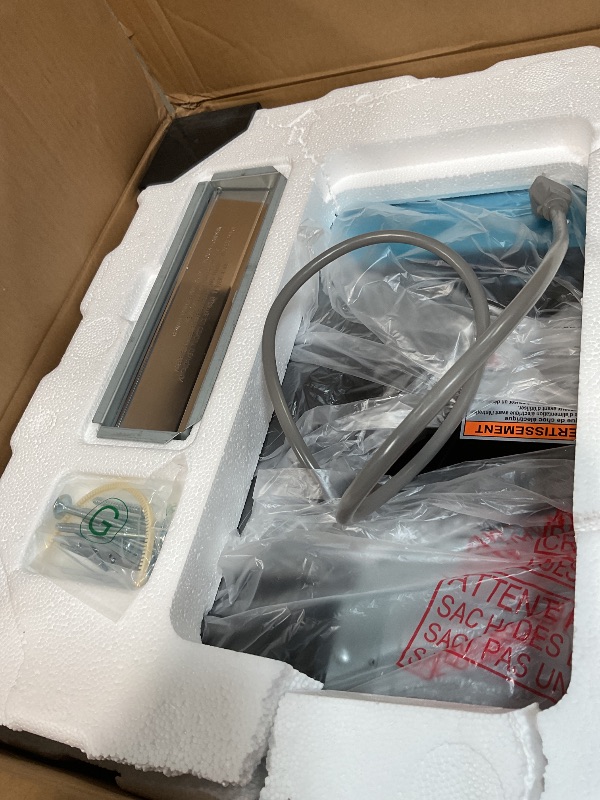 Photo 1 of **MISSING ROUND GLASS TRAY**Midea MMO12S3ASTZ Over the Range Microwave Oven, 1.2 Cu.ft Slim Microwaves with Sensor Cook, Stainless Steel Microwaves, 1000W heating power with 400CMF vent fan