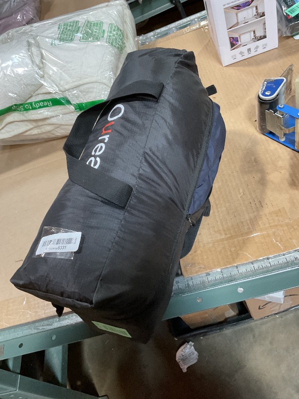 Photo 1 of *** BROKEN ZIPPER ON BAG ***Ourea Battery Operated Heated Blanket for Outdoor Use-Rechargeable 12v Cordless Heated Blanket with 3 Heating Levels, Includes 20000mAh Power Bank, Portable for Camping, Car, Stadium, Indigo