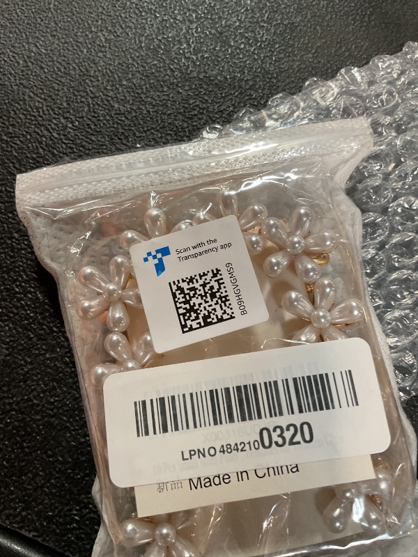 Photo 1 of 10 Pcs Small Mini Pearl Claw Clips with Flower Design, Sweet Artificial Bangs Clips Decorative Hair Accessories for Women Girls