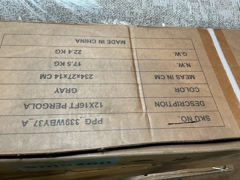 Photo 1 of ***Partial set, missing parts. Selling for parts
Garveelife All-Aluminum Louvered Pergola 12 ft x 16 ft, Outdoor Pergola with Adjustable Louvered Roof, Reinforced Aluminum Frame, Integrated Drainage System, Hardtop Gazebo for Patio, Deck, Gray