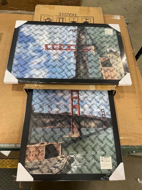 Photo 1 of **GOLDEN GATE BRIDGE**LUCKYLIFE 16x24 Frame in Black, Gallery Frame for Wall Mounting, 2 Pack