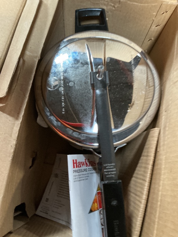 Photo 1 of **MISSING STAND IN  PRODUCT PHOTOGRAPH**HAWKINS 6 Litre Inner Lid Pressure Cooker, Stainless Steel Cooker, Induction Cooker, Silver (Hss60), 6 Liter