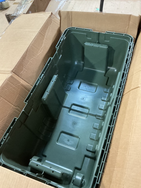 Photo 1 of **MISSING LID**Plano Storage Trunk - 108 Quart w/ Wheels (1819) - Hunter Green