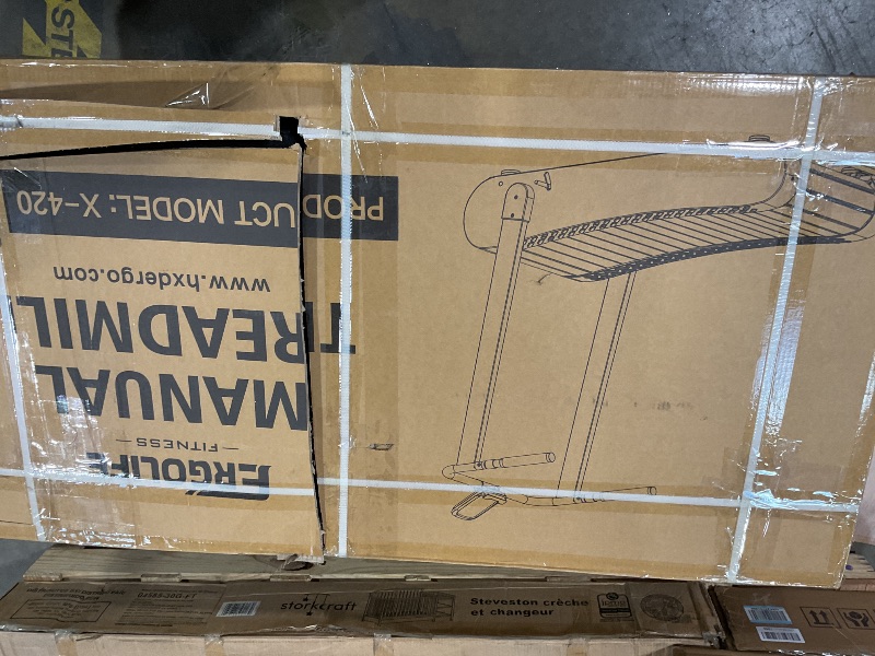 Photo 1 of **DIRTY WITH MISSING PARTS*** ERGOLIFE Curved Treadmill with Non-Electric Motorized, 2-in-1 Folding Treadmill with APP for Home Workout, Compact Manual Walking Pad, Office Running Machine with LCD Display