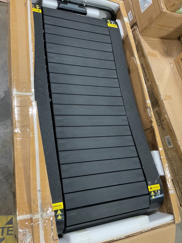 Photo 1 of **DIRTY WITH MISSING PARTS*** ERGOLIFE Curved Treadmill with Non-Electric Motorized, 2-in-1 Folding Treadmill with APP for Home Workout, Compact Manual Walking Pad, Office Running Machine with LCD Display